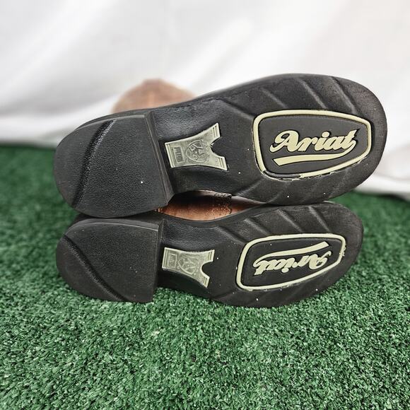 Ariat Fatbaby Western Boots Heart Stitch Brown Leather Round Toe US 6.5B - Picture 12 of 12